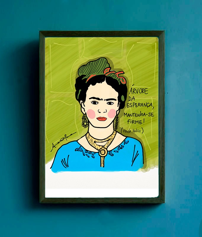 Quadro emoldurado Coleção HashTag Frida by Ana Clara Tissot - 1