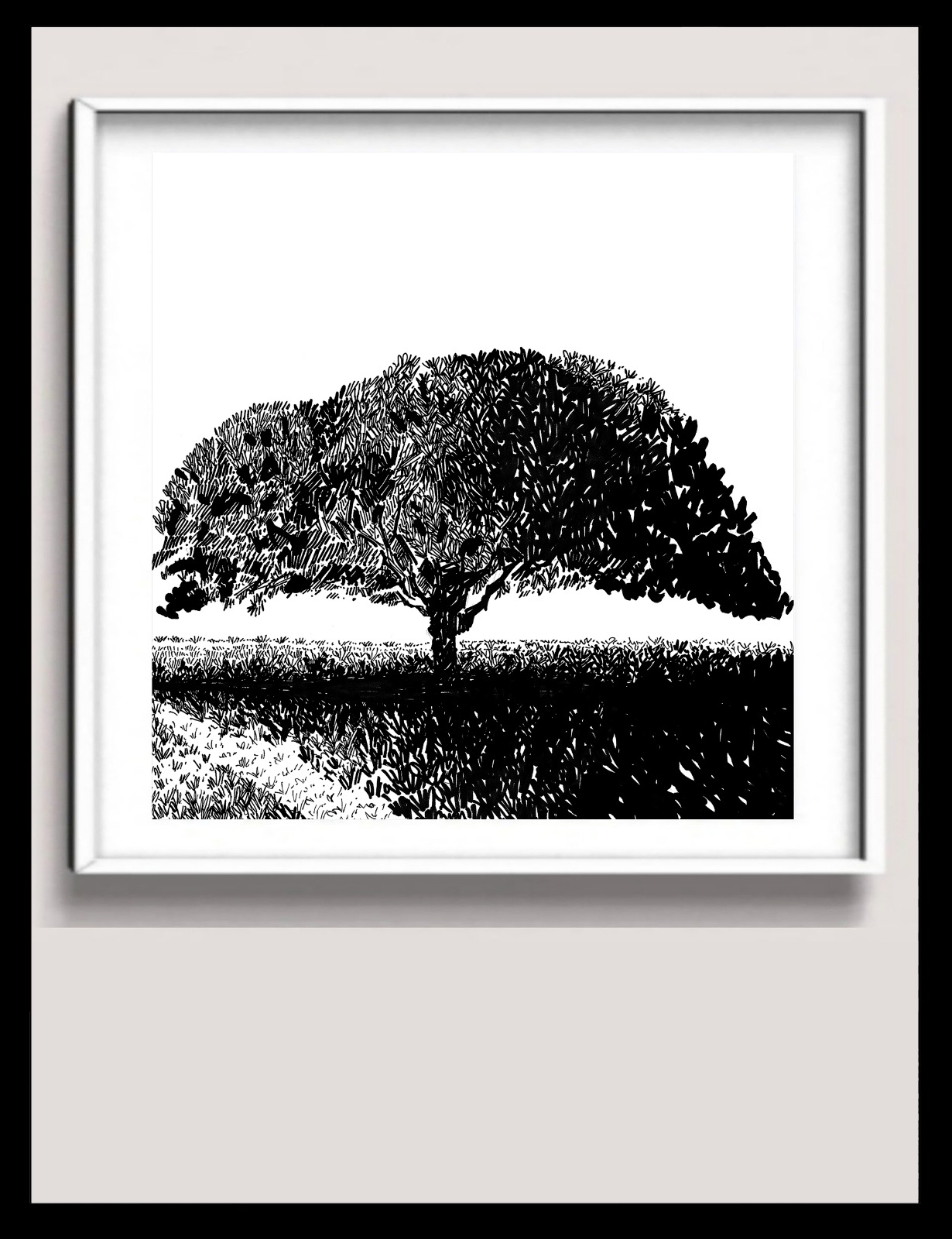 COLEÇÃO DE QUADROS ARTE ORIGINAL - Série em PRETO E BRANCO - MODELO 14